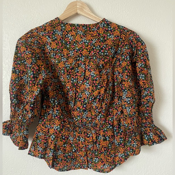 NWT Free People I Found You Womens Floral Button Front Blouse - Picture 9 of 11